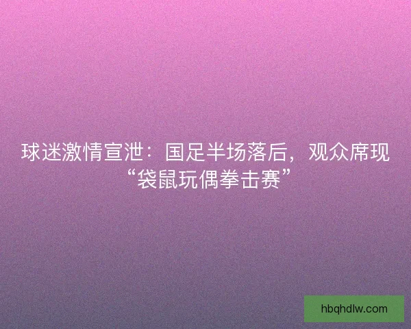 球迷激情宣泄：国足半场落后，观众席现 “袋鼠玩偶拳击赛”