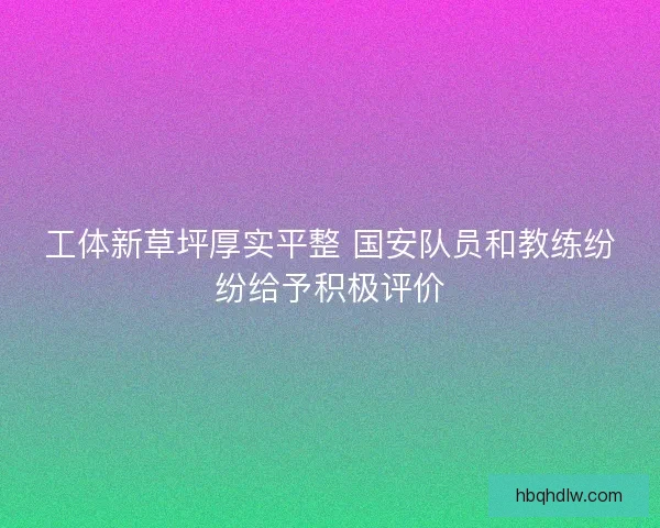工体新草坪厚实平整 国安队员和教练纷纷给予积极评价